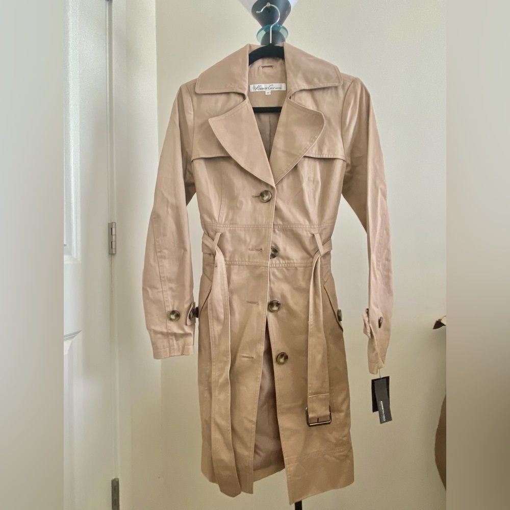 Kenneth Cole Women’s Classic Belted Trench Coat size Small